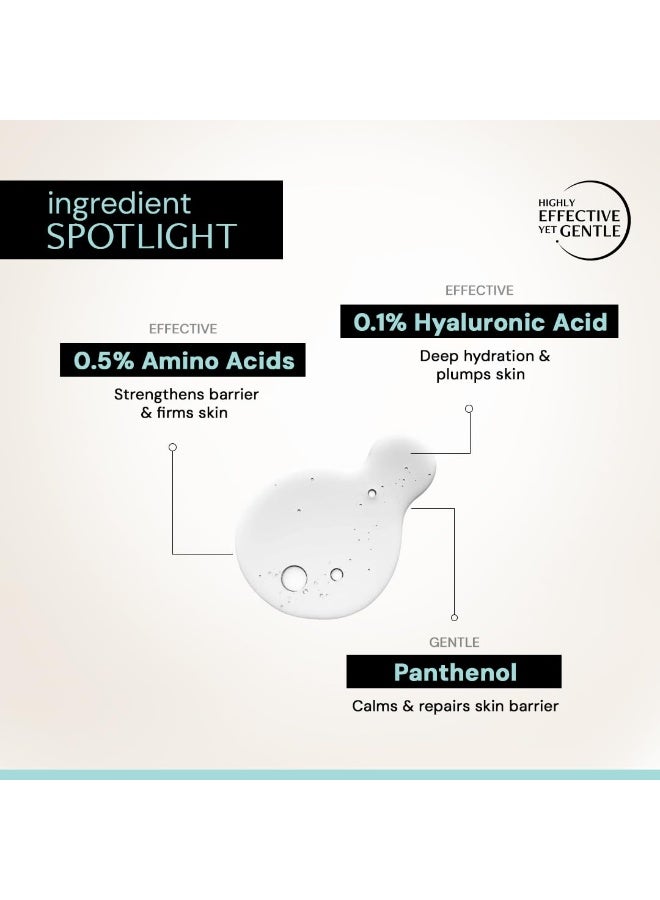 Deconstruct Hyaluronic Acid Hydrating Facewash- 0.5% Amino Acids + 0.1% Hyaluronic Acid | Gentle Cleanser | Hydrating | For Dry Skin | 100ml - Image 4
